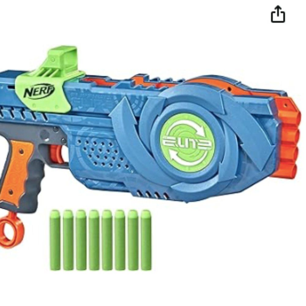 Hasbro NERF Elite 2.0 Flip shots Flip-8 Blaster, Rotating Dart Barrel *